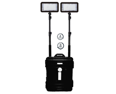 2X50W Remote Area Lighting System with 10,000 Lumens Output 4 & 8 Hours Backup