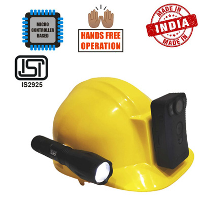 ISI Marked Safety Helmet with HD Camera and Light (Waterproof)