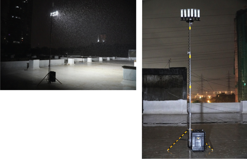 14 Ft Tower Light With 180° To 360° Light Adjustment