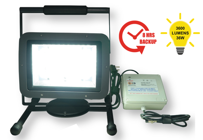 36 Watt Portable rechargeable led Flood Light 8 Hrs Backup