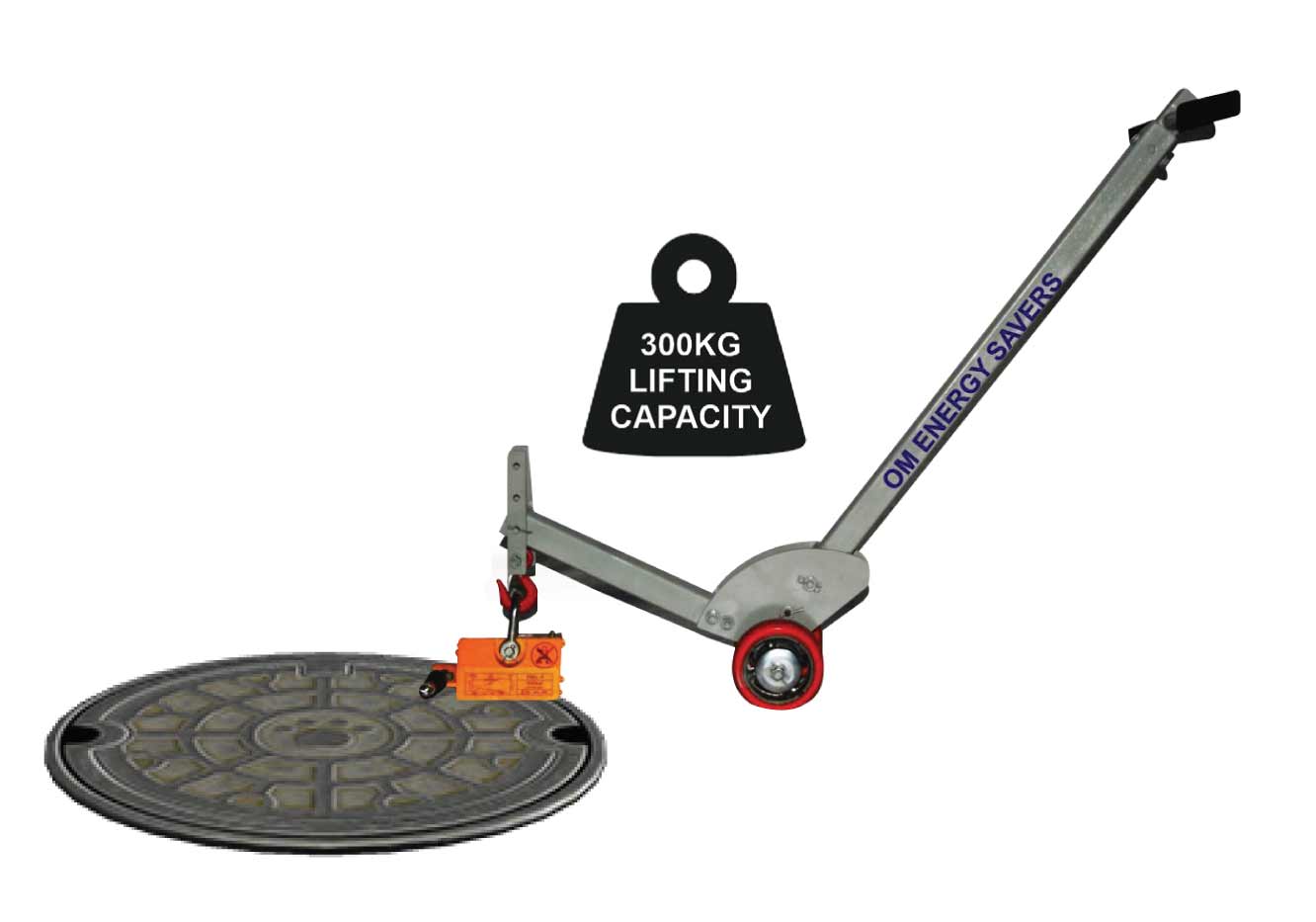 Portable, Magnetic Man Hole LID / Cover Opener